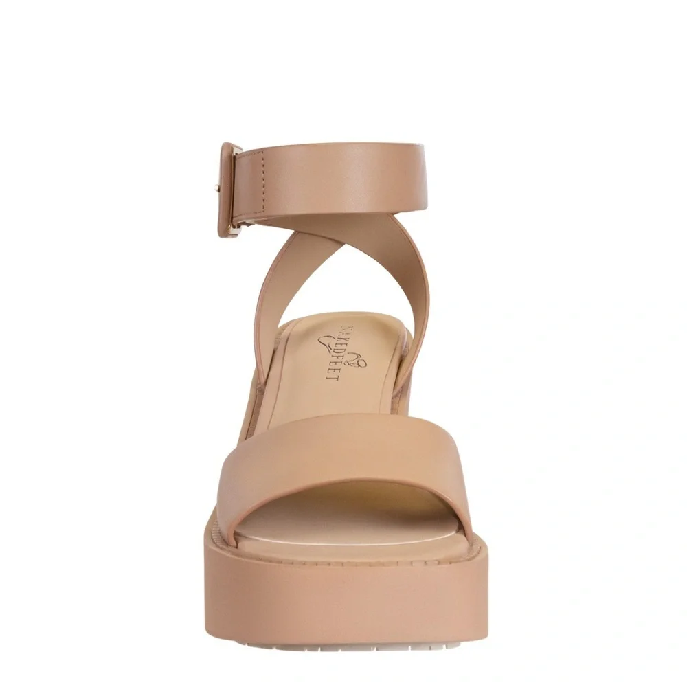 Naked Feet Iconoclast Heeled Sandals in Nude